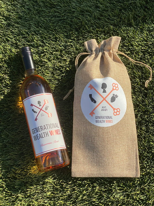 Bolsa de vino de arpillera