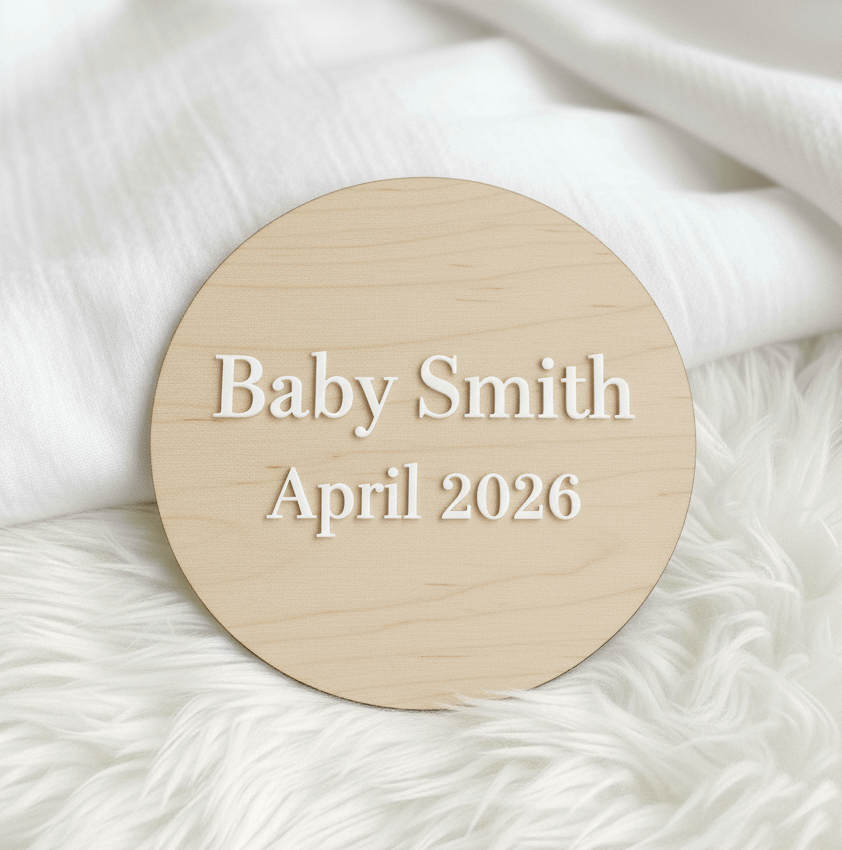 Baby Name Birth Announcement Sign
