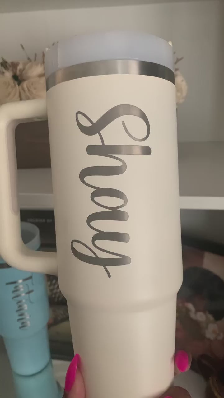 Load video: Custom Engraved Stanley